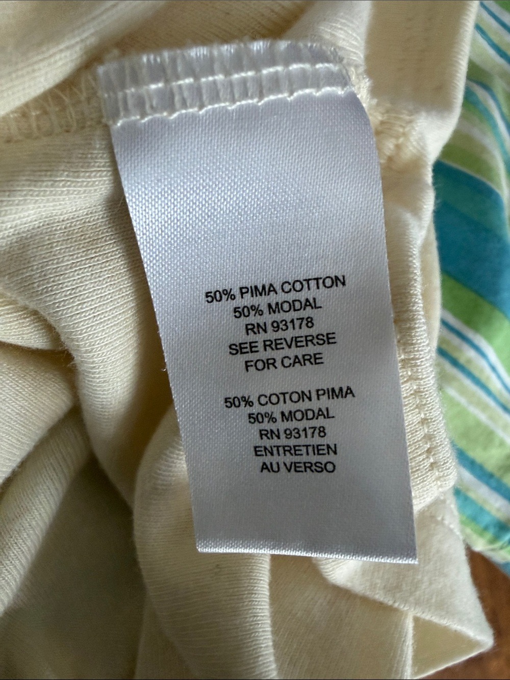 Elie Tahari Cream Cowl Neck Top Pima Cotton Blend Short Sleeve Minimalist Sz M - Picture 7 of 7